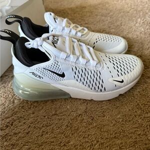 Nike Air Max 270 White and Black Sneakers